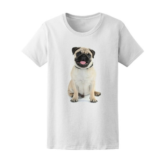 Smartprints Mens Graphic Tee - Cute And Playful Pug Dog Funny - Regular Fit 100% Cotton