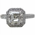 thumbnail image 4 of HeartsAndYou 2.5ct Asscher Cut Moissanite Halo Engagement Ring for Women 18k White Gold over Silver with Accent, 4 of 6