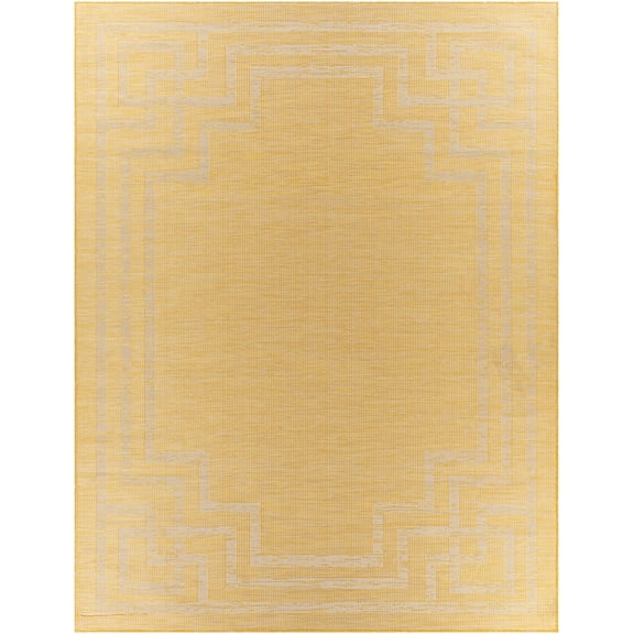 BoutiqueRugs Netley Traditional Area Rug - Outdoor Safe - Mustard - 5'1" x 7'