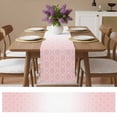 thumbnail image 2 of Table Runner Pink Morocco Table Runners Ombre Geometric Lines Pattern Cotton Linen Dresser Scarf Kitchen Dining Table Decor for Home Dinner Party Decor 13x36 Inch, 2 of 9