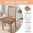 thumbnail image 2 of Red and Brown Christmas Seat Covers for Dining Room Chairs Set Of 4,Stretch Printed Washable Chair Seat Cover with Elastic Ties and Button,Removable Waterproof Couch Cushion Covers, 2 of 6