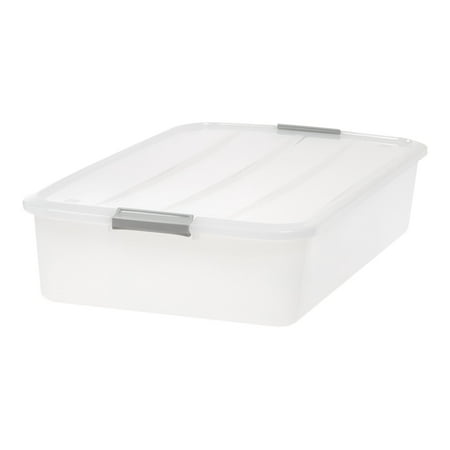IRIS - Storage box - for craft supplies  clothing  toys  board games - 12.5 gal - clear