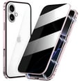 thumbnail image 1 of KOMI Magnetic Titanium for iPhone 14 Plus Privacy Case, Anti peep Magnetic Adsorption Double Sided Tempered Glass Full Body Case, Privacy Screen Protector Metal Frame Anti Spy Phone Case, 1 of 5