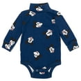 thumbnail image 4 of Disney Mickey Mouse Infant Baby Boys 2 Pack Turtleneck Bodysuits Newborn to Infant, 4 of 5