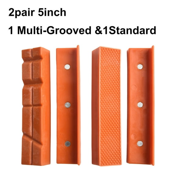 4pcs 4 5 6inch Magnetic Soft Pad Jaw Rubber for Metal Vise Bench Machine Tools