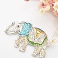 thumbnail image 4 of Shisuyan Elephant Brooch Party Gift Favors Rhinestone Elephant Brooch Pin (Silver), 4 of 5