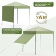 thumbnail image 3 of Tente à Auvent Escamotable 7 X 7 Pi, Installation Instantanée pour une Personne, Abri Commercial Robuste avec Toit Imperméable, Hauteur Ajustable, Comprend un Sac à Roulettes et des Sacs de Sable pour la Plage, les Marchés, les Événements Extérieurs, Vert, 3 of 9