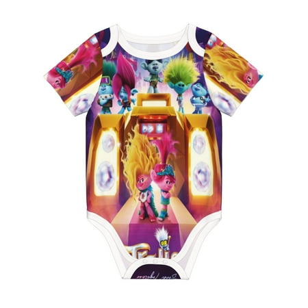 

Trolls World Tour Jumpsuit Newborn Baby Bodysuit Infant Outfit 0-24Months Kids Short Clothes