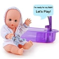 thumbnail image 2 of Liberty Imports Baby Bath Toys 13-Inch Little Newborn Doll Bath Set - Real Working Bathtub with Detachable Shower Spray and Accessories for Kids Pretend Play, 2 of 5