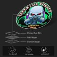 thumbnail image 2 of 1pc Car Window Reflective Sticker 3d Radioactive Skull Virus Vinyl Decal Car Motorcycle Waterproof L, 2 of 5