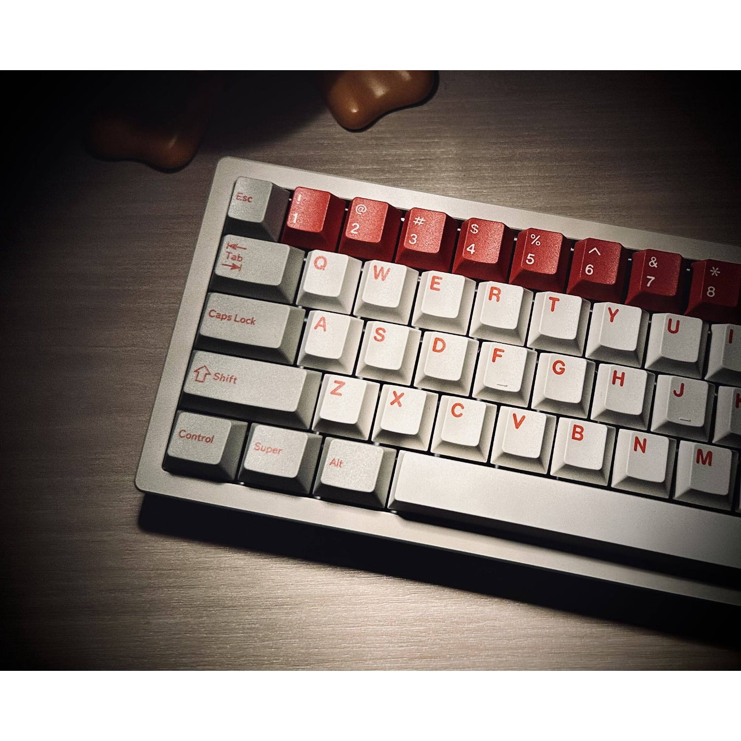 Red Theme PBT 5-Side Dye-Sublimation Keycaps, Cherry Profile Full Set for Custom Mechanical Keyboards