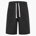 thumbnail image 5 of DDAPJ pyju Clearance Today! Mens Waffle Knit Shorts Trendy Ripped Short Pants Lightweight Drawstring Casual Athletic Shorts with Pockets Black L, 5 of 6