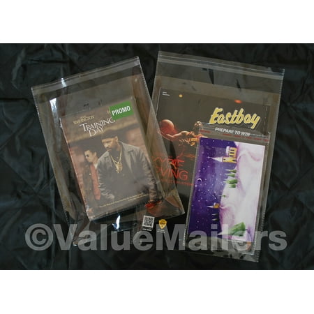6 Mil Resealable Plastic Bags - 100 9x12 1.5 Mil Bags Resealable Clear T-Shirt Catalog Plastic Opp Cello Bag