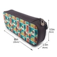 thumbnail image 3 of Lsque Colorful Hawaii Palms Printed Big Capacity PU Leather Pencil Case Large Pencil Pouch Stationery Pen Bag Pencil Holder for Teen, 3 of 6