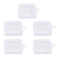 thumbnail image 1 of Estuche de maquillaje transparente de plástico ABS, cuadrado, para guardar joyas y pendientes, 5 unidades, 1 of 14