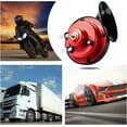 thumbnail image 3 of Bocinas altas y bajas Bocina automática impermeable Aire fuerte Caracol eléctrico Bocinas individuales con soportes y tornillos para automóvil motocicleta (rojo), 3 of 4