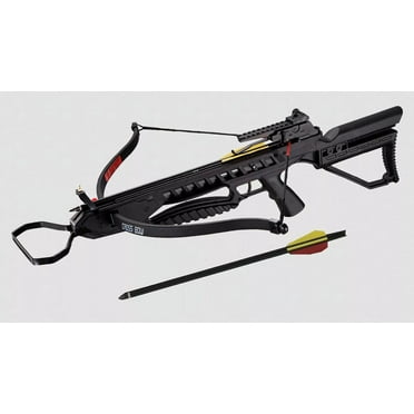 175lbs Deer Hunting Crossbow Cross Bow 245 FPS w/ Stringer, Wax 2 Arrows Black