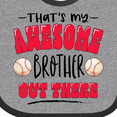 thumbnail image 4 of Inktastic That's My Awesome Brother Out There with Baseballs Boys or Girls Baby Bib, 4 of 4
