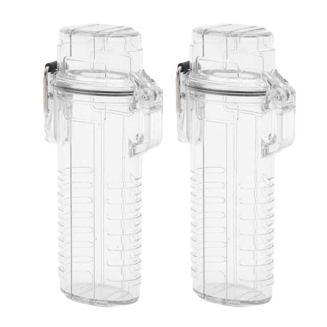 2Pcs Transparent Waterproof Lighter Case, Protects Lighter And Smoke, Lightweight And Compact Storage