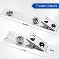 thumbnail image 3 of 100Pcs Premium Metal Badge Clips with Clear PVC Straps for ID Cards, Badge Holders, Name Tags, Work Badges, 3 of 7