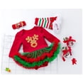 thumbnail image 3 of Robe de Princesse pour Bébés Filles 1-2e Anniversaire Tenue de Mariage Noël Fête Robe Serre-Tête Collants Ensemble de Chaussures, 3 of 5