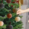 thumbnail image 4 of 9 Pcs Velvet Christmas Balls Flocked Tree Ornaments 3.15 Inch, Soft Velvet Baubles with Hanging Rope for Xmas Tree, Flocked Christmas Ornaments for Holiday Wreath and Garland Decor, 4 of 5