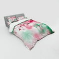 thumbnail image 3 of Ambesonne Floral Bedding Set 3 Pcs, Rose Petals Butterfly, Twin, Jade Green Pale Pink, 3 of 3