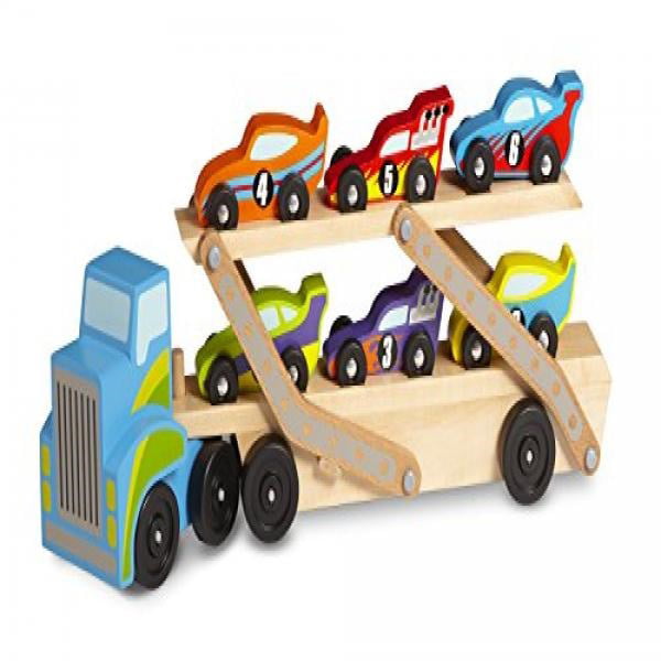 Item 2759 8 Pieces Melissa & Doug Mega Race Car Carrier Toddler Toy 