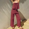 thumbnail image 2 of NMMUED 2 Piece Sets for Women Pants Sets Women 2 Piece Outfits Pajama Sets for Women 2 Piece Vacation Outfits for Women Tank Top and Pants Set Women, Red M, 2 of 9