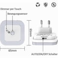 thumbnail image 4 of Dimmable Led Night Light With Motion Sensor Set Of 2 Nightlight Sockets Continuously Adjustable Brightness 3 Modes (auto/on/off) Orientation Light Nur, 4 of 5