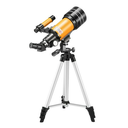 Walmeck 15X-150X 70mm Large Aperture Astronomic Refracting Monocular Telescope with Tripod Eyepiece Dust Cover Teleconverter Finder Scope for Star Gazing Bird Watching