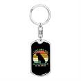 thumbnail image 1 of Allergic Rotweiler Stainless Steel or 18k Gold Premium Swivel Dog Tag Keychain, 1 of 8