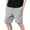 Gray, variant on WIZUTIZ Men's Vintage Knit Cotton Shorts Drawstring Elastic Waist Knee Length Summer Casual Sports Home Breathable Soft Comfy Shorts