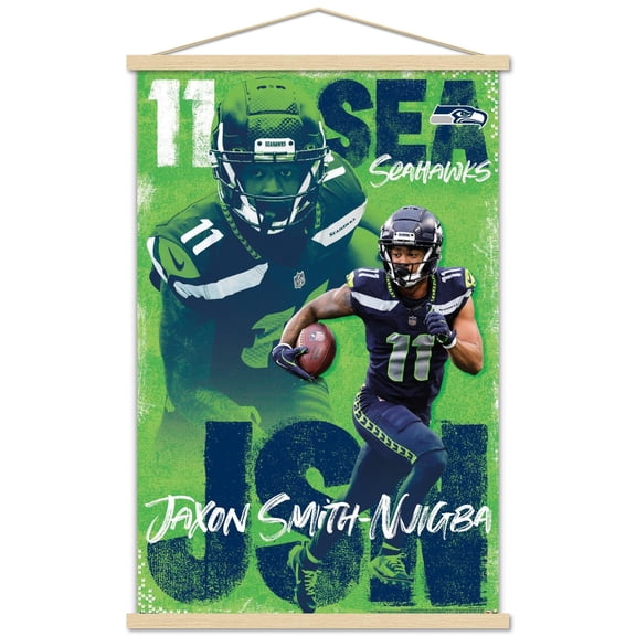 NFL Seattle Seahawks - Jaxon Smith-Njigba 26 Wall Poster with Magnetic Frame, 22.375" x 34"