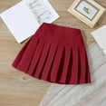 thumbnail image 2 of Girl Pleated Skort Tennis Skirt with Shorts Stretch Waist Girls Skater Culottes, 2 of 5