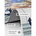 thumbnail image 3 of Vintage Lighthouse Area Rug for Bedroom 4x6 Ft Anchor Book Map Hydrangea Starfish Shell Super Soft fuzzy Throw Rug Non-Slip Fluffy Plush Indoor Floor Carpet for Living Room Nursery Home Decor, 3 of 8
