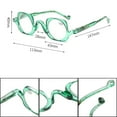 thumbnail image 3 of 4 Pairs of Fashion Champagne Clear Frame Reading Glasses Personality Retro Featured Spring Hinge Square 40mm Round Plastic Readers +1.00, 3 of 4