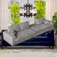 thumbnail image 2 of Modern Corduroy 114.5' Reversible Sofa with 2-in-1 Combination and Neck Pillow - Living Room Furniture, 2 of 22