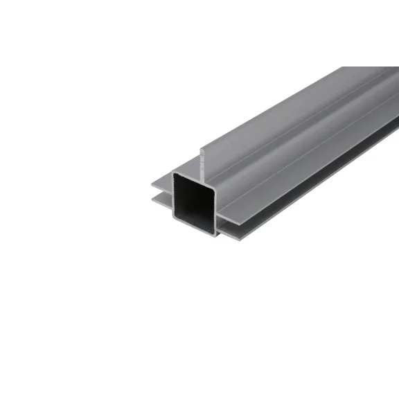 EZTube 100-272-S 3-Way Captive Extended Fin, 1/4 Panel & 1/2 Flush Panel, 94" x 1" x 1" Rail