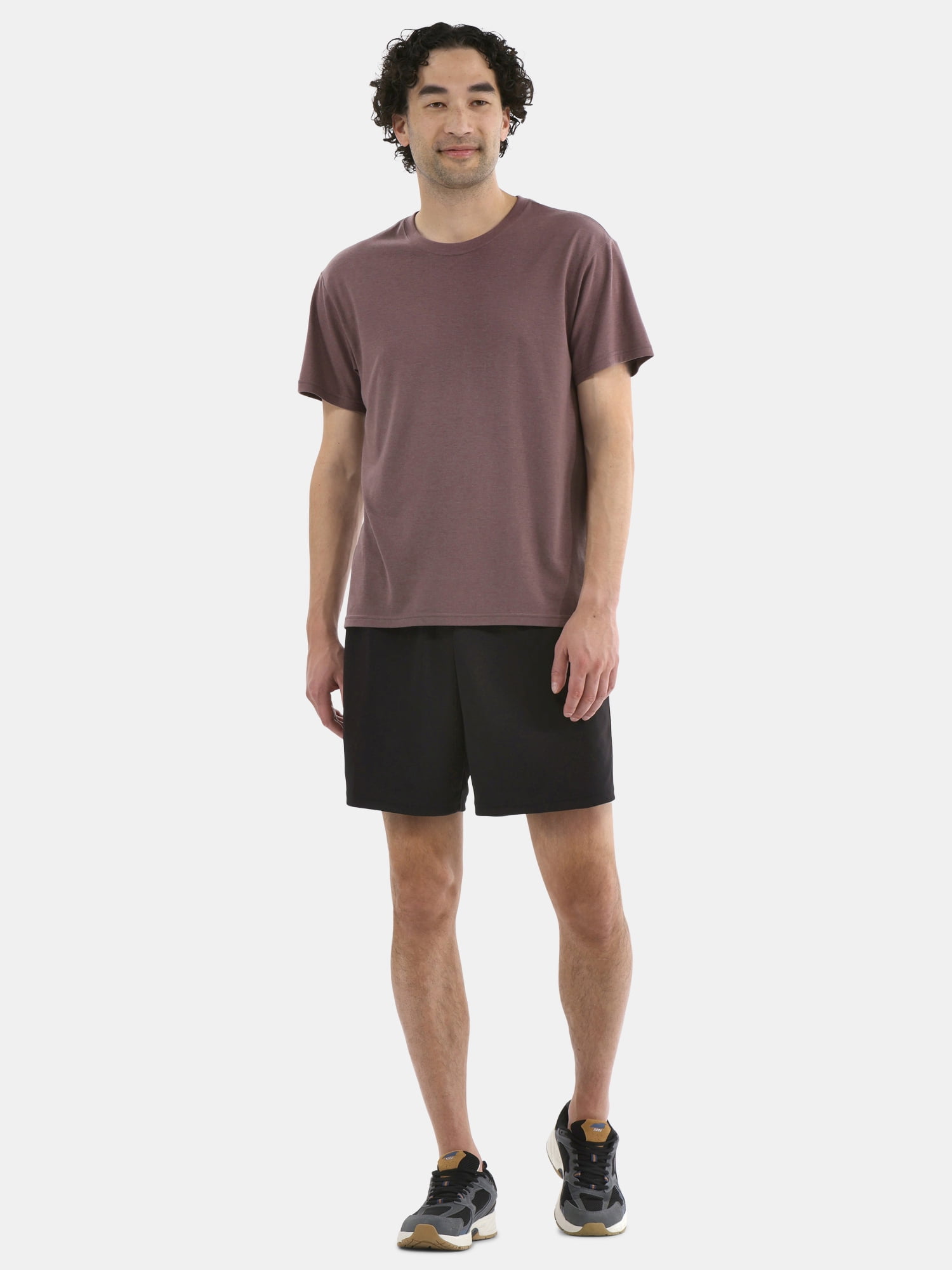 Athletic Works Men's Solid Tri Blend Tee with Short Sleeves, Sizes XS-4XLT