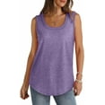 thumbnail image 2 of Summer Tank Tops for Women Loose Soft Cotton Solid Gym Vest Casual Sleeveless Round Neck Tops Lightweight Sports Vests Tops for Ladies Plus Size Blouses, 2 of 4