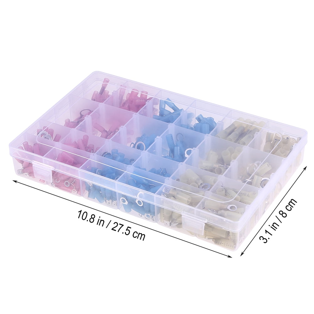 GOOHOCHY 481Pcs Industrial Heat Shrink Tubing Solder Ring Heat Shrinkable Tube Terminal Assorted Color For Cable Check