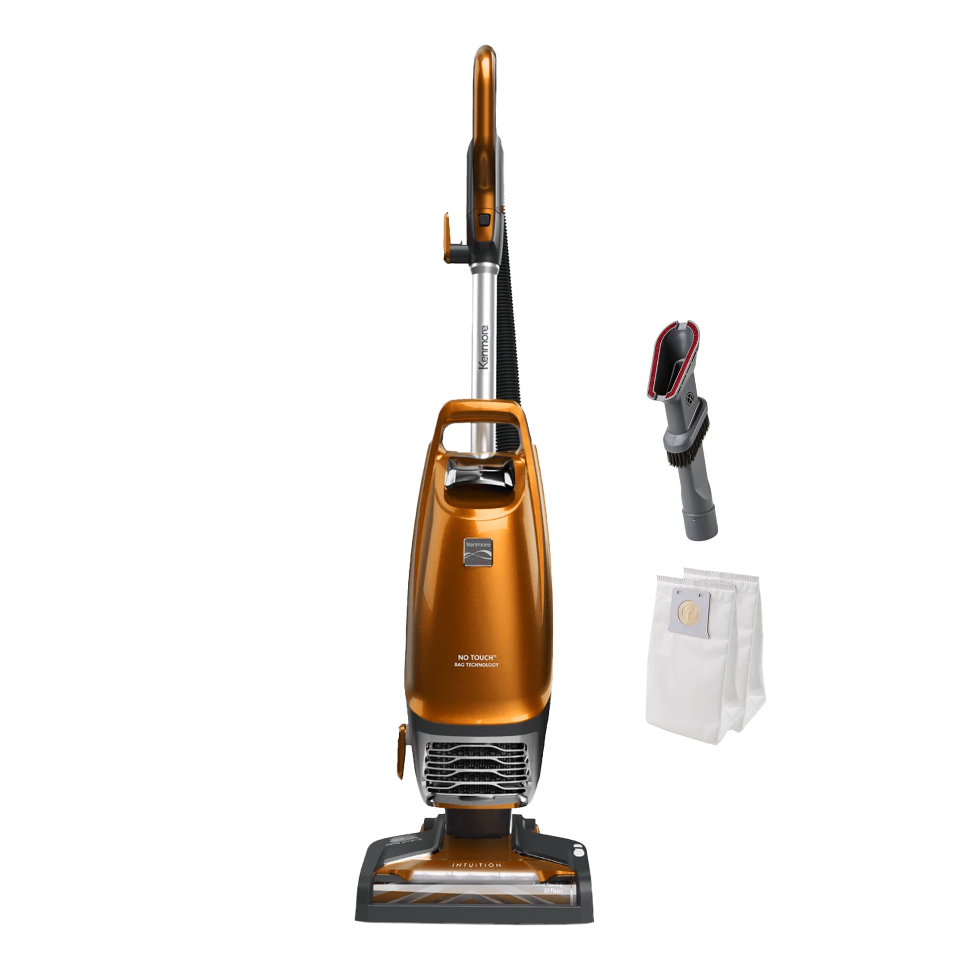 Kenmore Intuition® Upright Vacuum, Bagged, Pet Friendly, Lift-up Canister, No-Touch Bag, AllergenSeal HEPA, BU4019, Orange