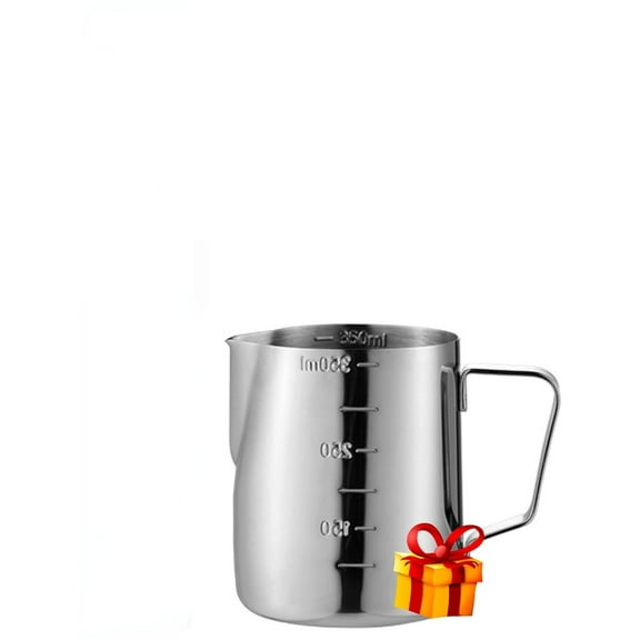 Milk Frother Handheld Battery Operated, Coffee Frother for Milk Foaming, Latte/Cappuccino Frother Mini Frappe Mixer for Drink, Hot Chocolate, Stainless Steel Silver