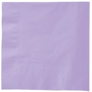 Angle View: Creative Converting 58193B Luscious Lavender Purple 3-Ply 1/4 Fold Luncheon Napkin - 500/Case