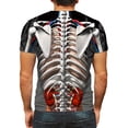thumbnail image 2 of 3D Human Anatomy Printed Short Sleeve T-Shirt - Harajuku Hip Hop Rock Style Summer Men's and Women's Same Fashion T-Shirt Polyester Fiber Material, Comfortable and Breathable, Suitable for Both Men a, 2 of 6