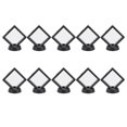 thumbnail image 1 of Estante de almacenamiento de anillo 10 unids delicado marco flotante de la joyería Soportes de exhibición (negro), 1 of 7