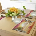 thumbnail image 4 of Ambesonne Orange Place Mats Set of 4, Summer Sunset on Beach, Standard Size, Orange and Yellow, 4 of 6
