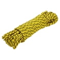 thumbnail image 1 of Uxcell 1Pc Polypropylene Rope Diamond Braid Nylon Cord High Strength 3/8" x 98ft Yellow, Black, 1 of 6