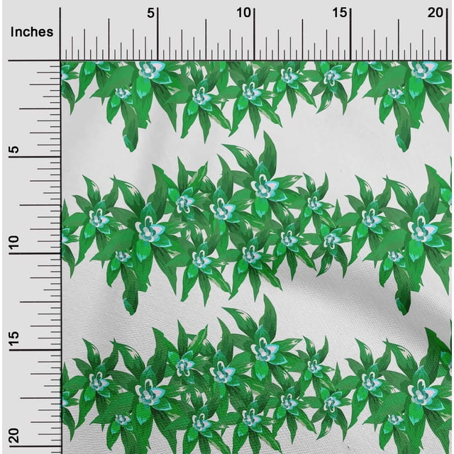 oneOone Cotton Poplin Fabric Flower Artistic Print Fabric BTY 42 Inch Wide